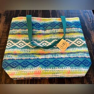 L.I.B. New York Colorful Patterned Tote Bag